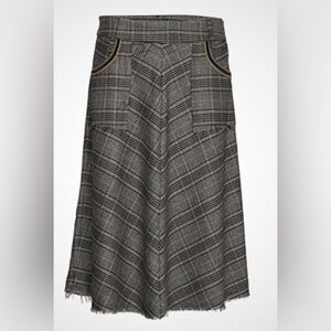 Mos Mosh Alice Milano Skirt in Black Check A-Line skirt Sz 8
